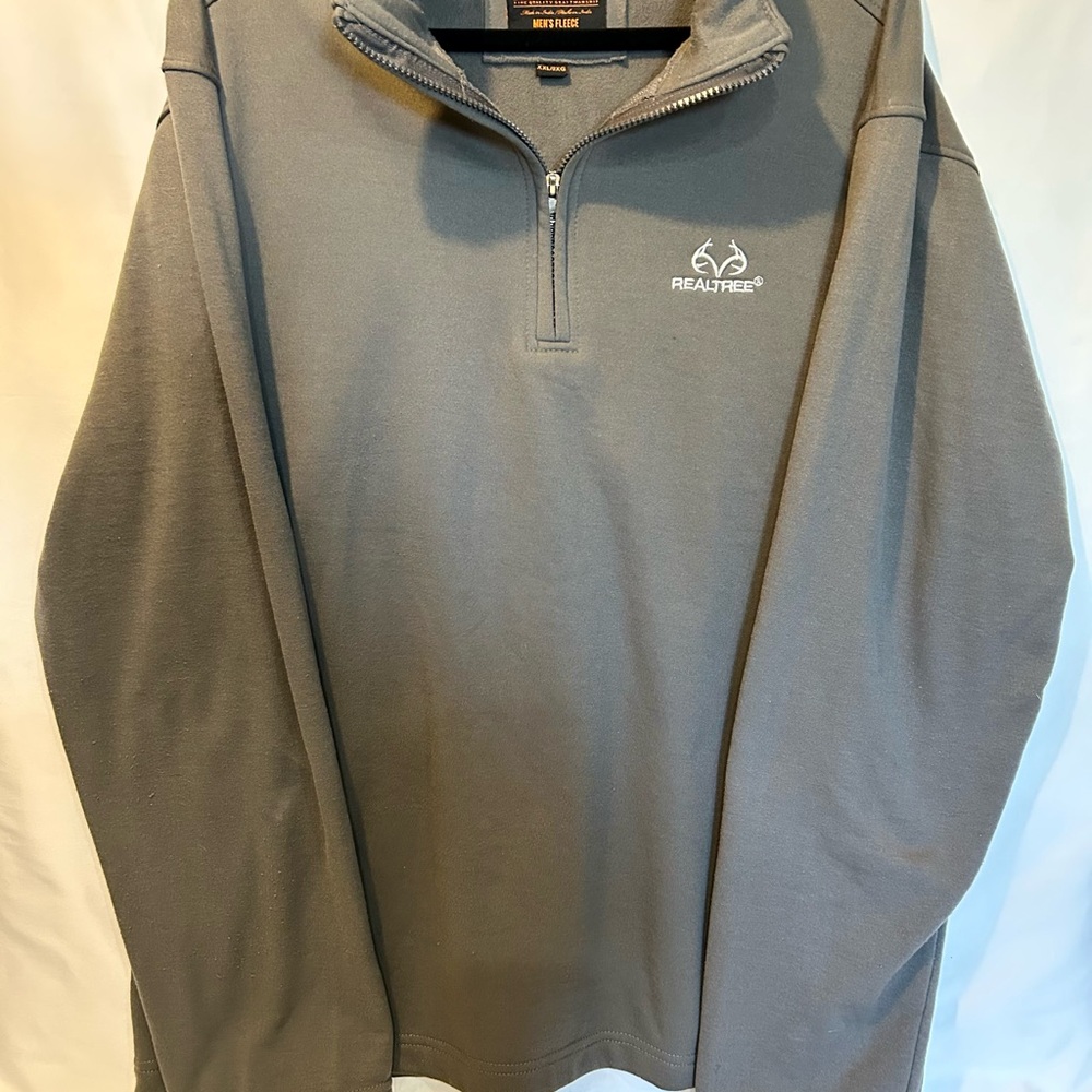 Realtree Men's Charcoal Zip-Up Sweater